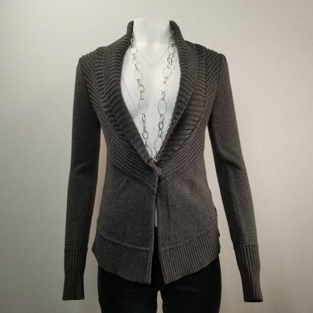 CALVIN KLEIN Women's Chunky Cardigan Gray XS